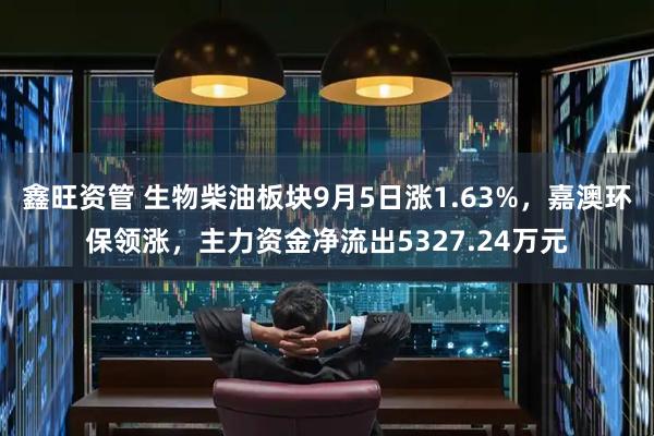 鑫旺资管 生物柴油板块9月5日涨1.63%，嘉澳环保领涨，主力资金净流出5327.24万元