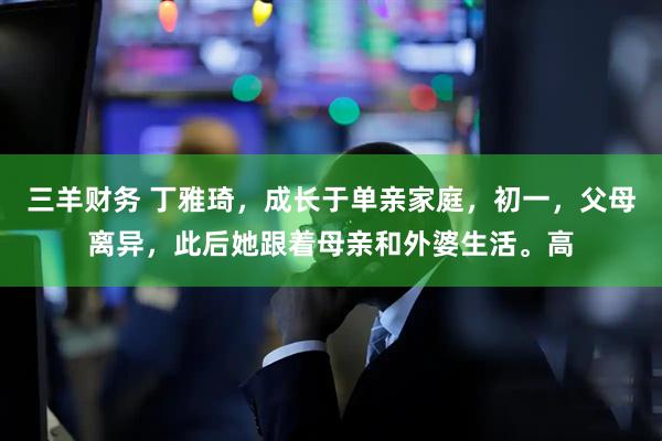 三羊财务 丁雅琦，成长于单亲家庭，初一，父母离异，此后她跟着母亲和外婆生活。高